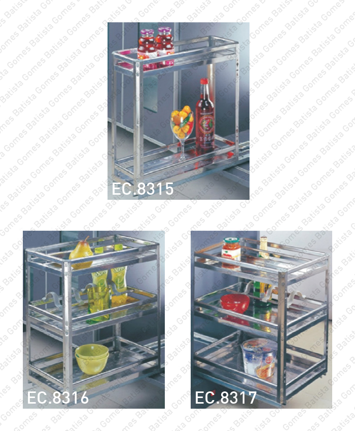 Despenseiros multiusos com amortecedor para aplica��o porta frontal ou lateral